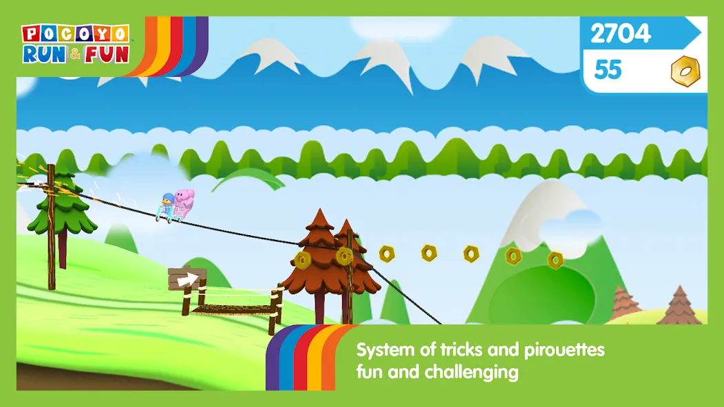 Скачать Pocoyo Run & Fun: Cartoon Jump бесплатно — Без рекламы и бесконечные жизни — скриншот 4