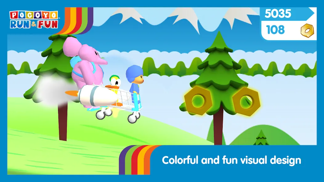 Скачать Pocoyo Run & Fun: Cartoon Jump бесплатно — Без рекламы и бесконечные жизни — скриншот 5