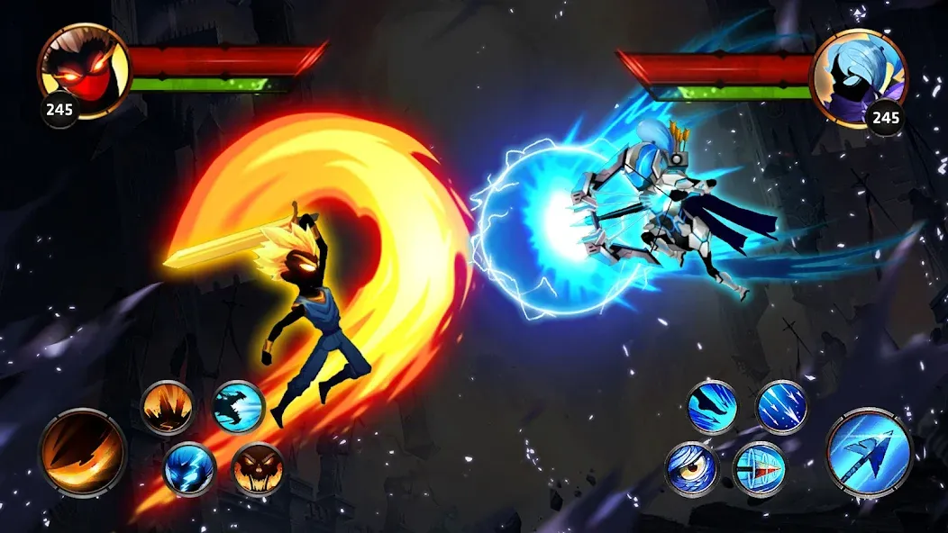 Stickman Legends Offline Games — скачать мод: Безлимитные деньги и мощное оружие — скриншот 1 Stickman Legends Offline Games — скачать мод: Безлимитные деньги и мощное оружие — скриншот 1