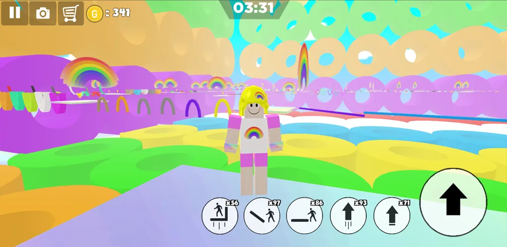 Rainbow Parkour sweet Girl мод на Андроид: Яркие уровни и лёгкий паркур — скриншот 4 Rainbow Parkour sweet Girl мод на Андроид: Яркие уровни и лёгкий паркур — скриншот 4