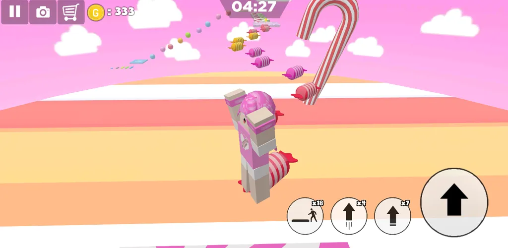 Candy Parkour Sweet girl MOD APK: Много сладких костюмов и уровней — скриншот 5