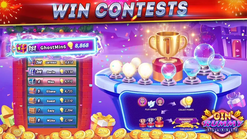 Gin Rummy Online & Offline взломанный APK — Открыты все функции без рекламы — скриншот 2