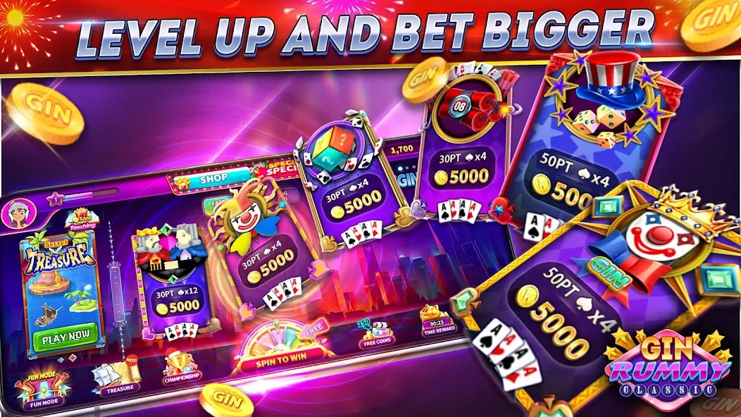 Gin Rummy Online & Offline взломанный APK — Открыты все функции без рекламы — скриншот 3