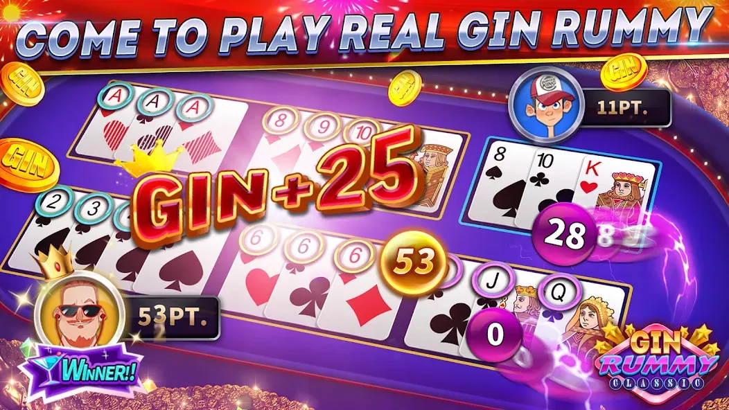 Gin Rummy Online & Offline взломанный APK — Открыты все функции без рекламы — скриншот 5