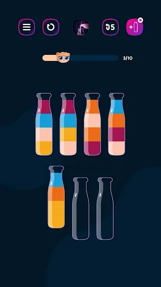 Get Color - Water Sort Puzzle MOD APK: Без рекламы и бесконечные подсказки — скриншот 3 Get Color - Water Sort Puzzle MOD APK: Без рекламы и бесконечные подсказки — скриншот 3