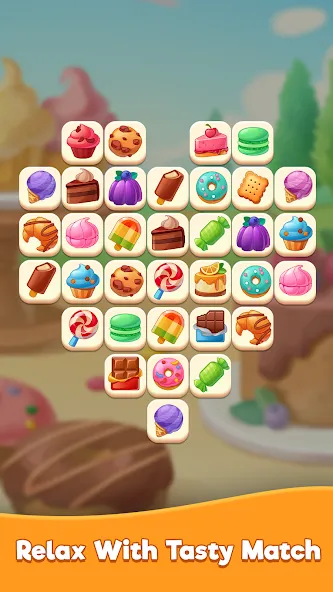 Tasty Match - Zen Connect мод на Андроид: Без рекламы и много денег — скриншот 1