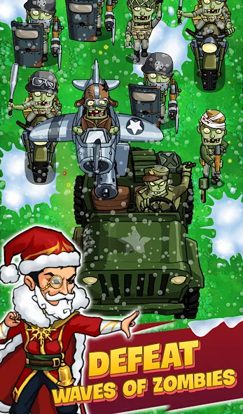 Мод Zombie War Idle Defense Game — Безлимитные деньги и алмазы, скачать APK — скриншот 4