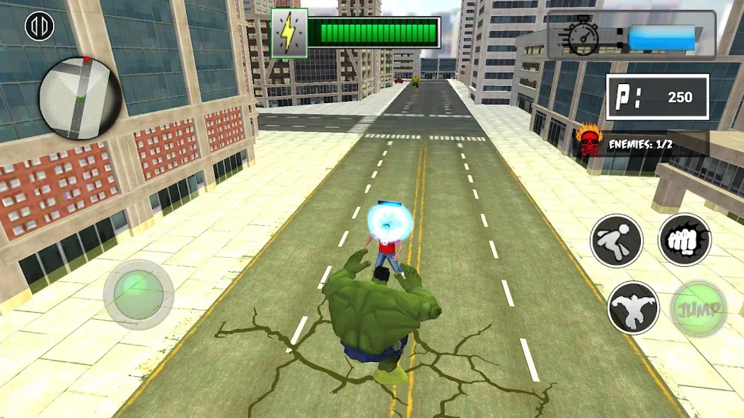 Monster Superhero: Green Fight взломанный APK — Безлимитные деньги и здоровье — скриншот 3 Monster Superhero: Green Fight взломанный APK — Безлимитные деньги и здоровье — скриншот 3
