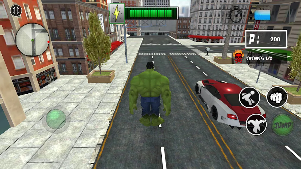 Monster Superhero: Green Fight взломанный APK — Безлимитные деньги и здоровье — скриншот 5 Monster Superhero: Green Fight взломанный APK — Безлимитные деньги и здоровье — скриншот 5