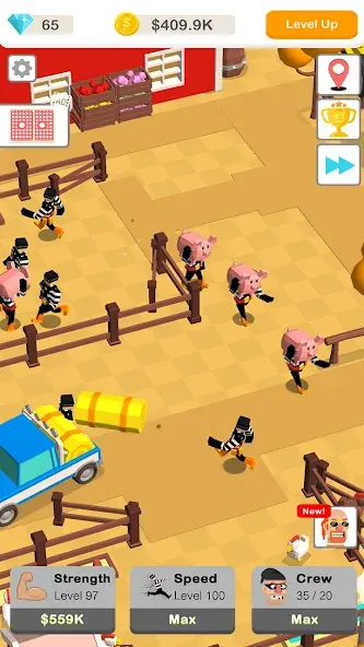 Idle Robbery на телефон — скачать мод: Безлимитные деньги и бесконечная энергия — скриншот 2 Idle Robbery на телефон — скачать мод: Безлимитные деньги и бесконечная энергия — скриншот 2