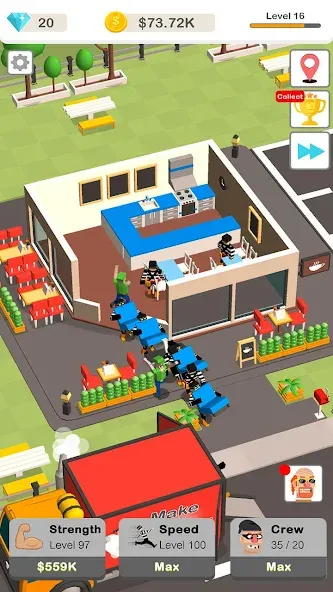 Idle Robbery на телефон — скачать мод: Безлимитные деньги и бесконечная энергия — скриншот 5 Idle Robbery на телефон — скачать мод: Безлимитные деньги и бесконечная энергия — скриншот 5