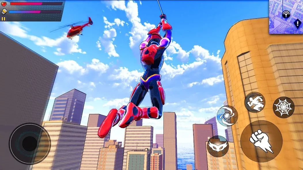 Spider Hero:Super City Hero взлом APK — Безлимитные деньги и суперсила — скриншот 4