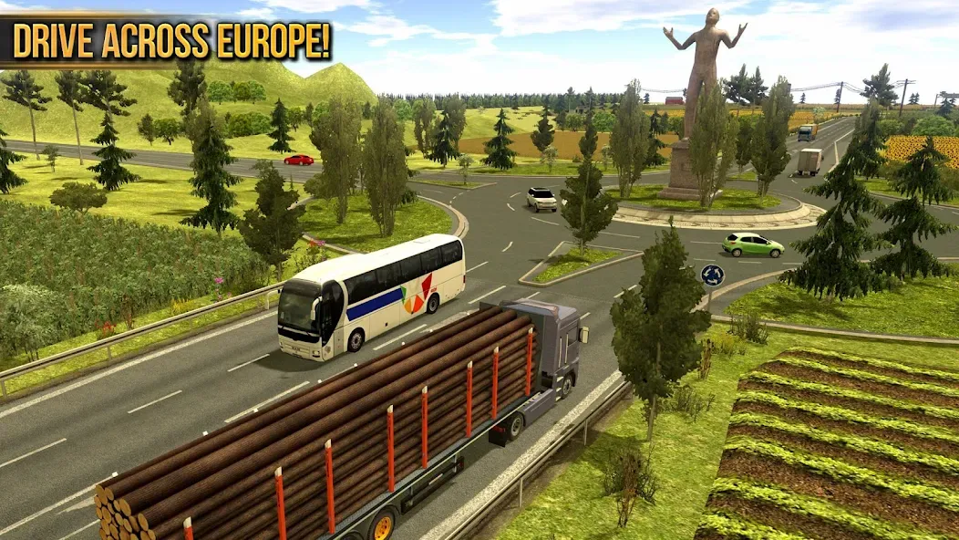 Truck Simulator : Europe (Мод: Безлимитные деньги и топливо) — скачать на Андроид — скриншот 3 Truck Simulator : Europe (Мод: Безлимитные деньги и топливо) — скачать на Андроид — скриншот 3