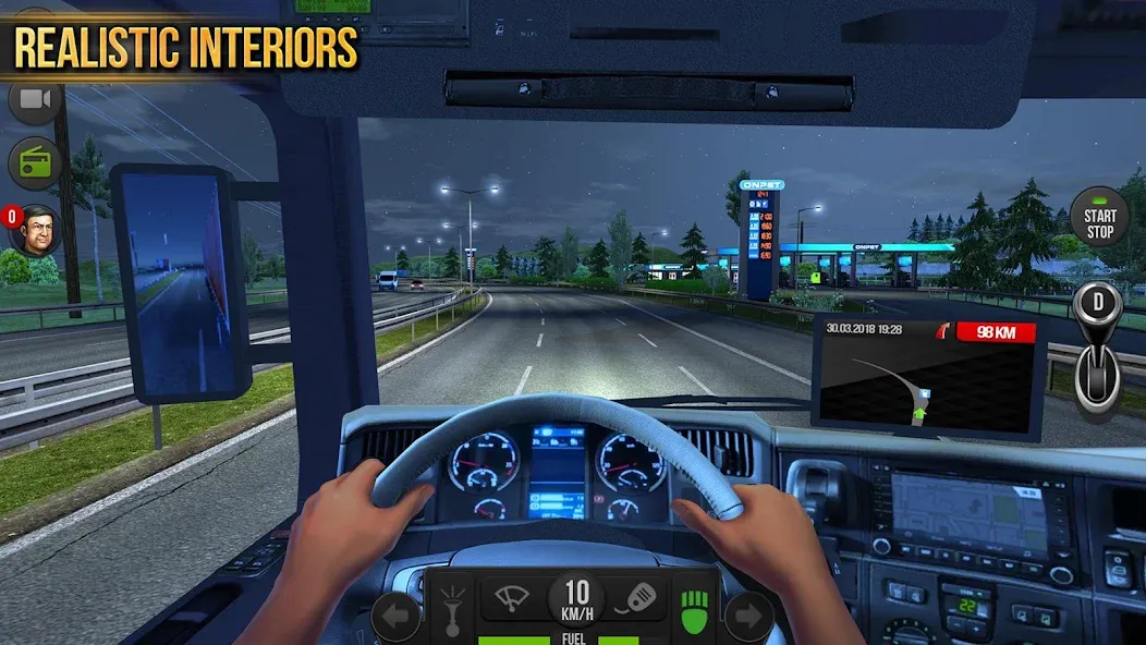 Truck Simulator : Europe (Мод: Безлимитные деньги и топливо) — скачать на Андроид — скриншот 4 Truck Simulator : Europe (Мод: Безлимитные деньги и топливо) — скачать на Андроид — скриншот 4