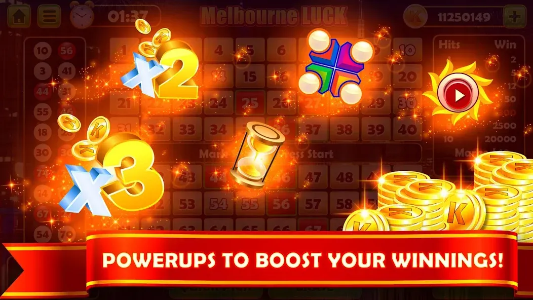 Keno Prime - Super 3X Payout — Утроенные выплаты и безлимитные монеты, скачать мод APK — скриншот 5