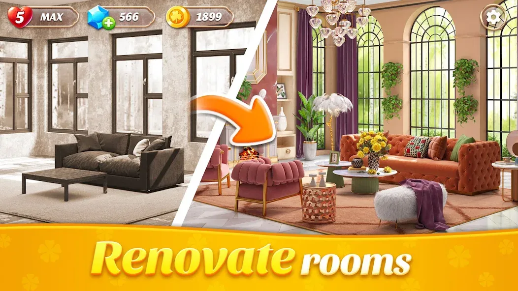 Space Decor : Villa мод на Андроид: Безлимитные деньги и все предметы — скриншот 1 Space Decor : Villa мод на Андроид: Безлимитные деньги и все предметы — скриншот 1