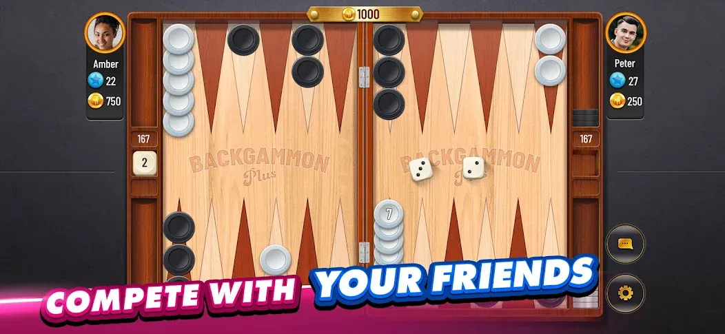 Backgammon Plus - Board Game — скачать мод: Без рекламы и много монет — скриншот 2