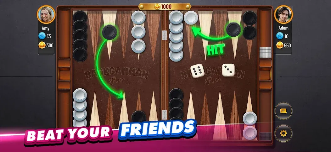 Backgammon Plus - Board Game — скачать мод: Без рекламы и много монет — скриншот 3