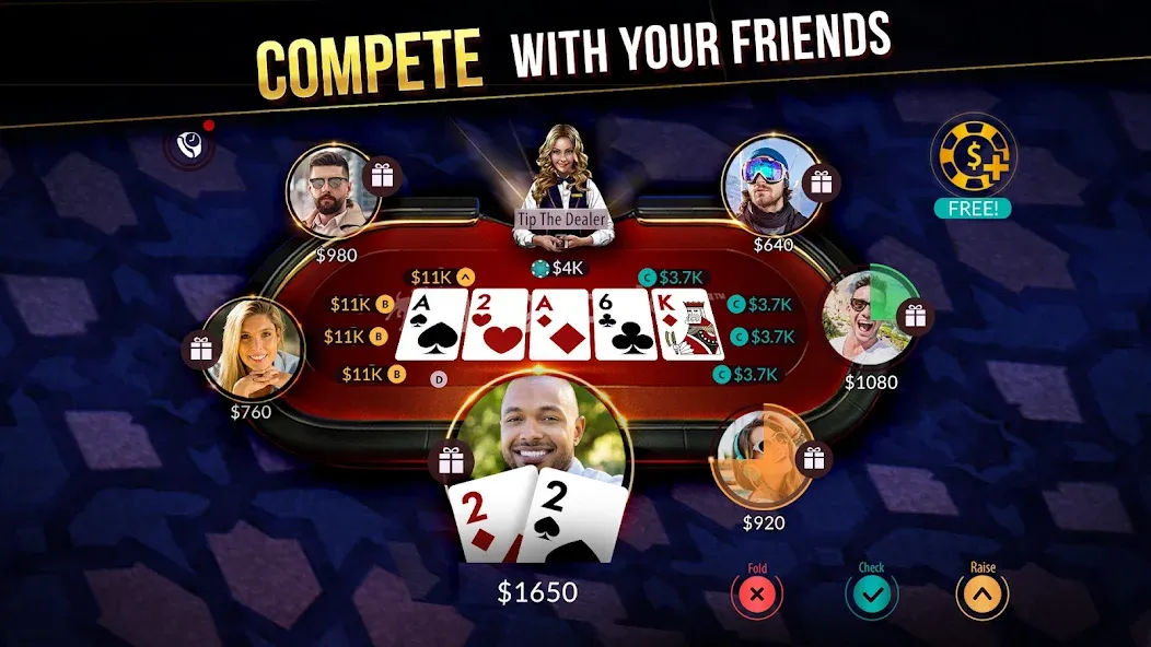 Zynga Poker ™ – Texas Holdem MOD APK: Безлимитные фишки и деньги — скриншот 3 Zynga Poker ™ – Texas Holdem MOD APK: Безлимитные фишки и деньги — скриншот 3