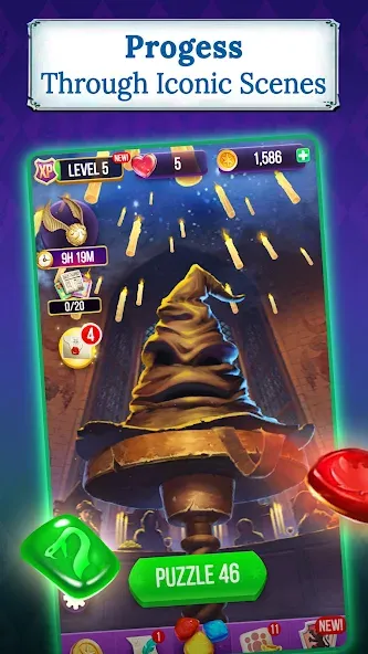 Harry Potter: Puzzles & Spells MOD APK: Безлимитные монеты и бустеры — скриншот 3 Harry Potter: Puzzles & Spells MOD APK: Безлимитные монеты и бустеры — скриншот 3