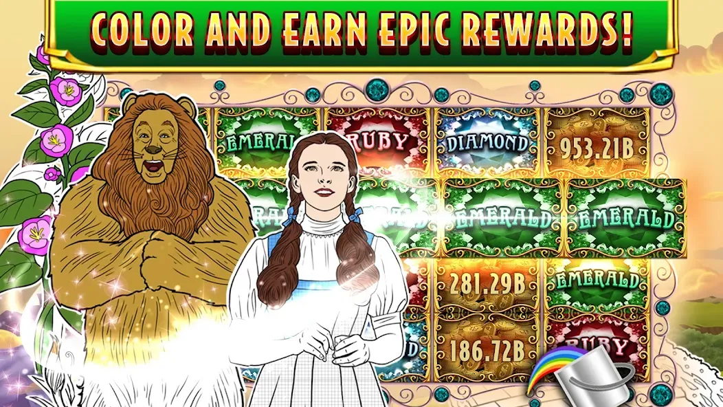 Скачать Wizard of Oz Slots Games на Андроид с модом — Безлимитные монеты и бесплатные вращения — скриншот 5 Скачать Wizard of Oz Slots Games на Андроид с модом — Безлимитные монеты и бесплатные вращения — скриншот 5