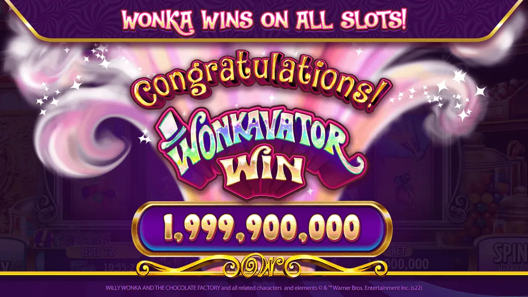 Willy Wonka Vegas Casino Slots — взломанная версия, Безлимитные монеты и бонусы — скриншот 1
