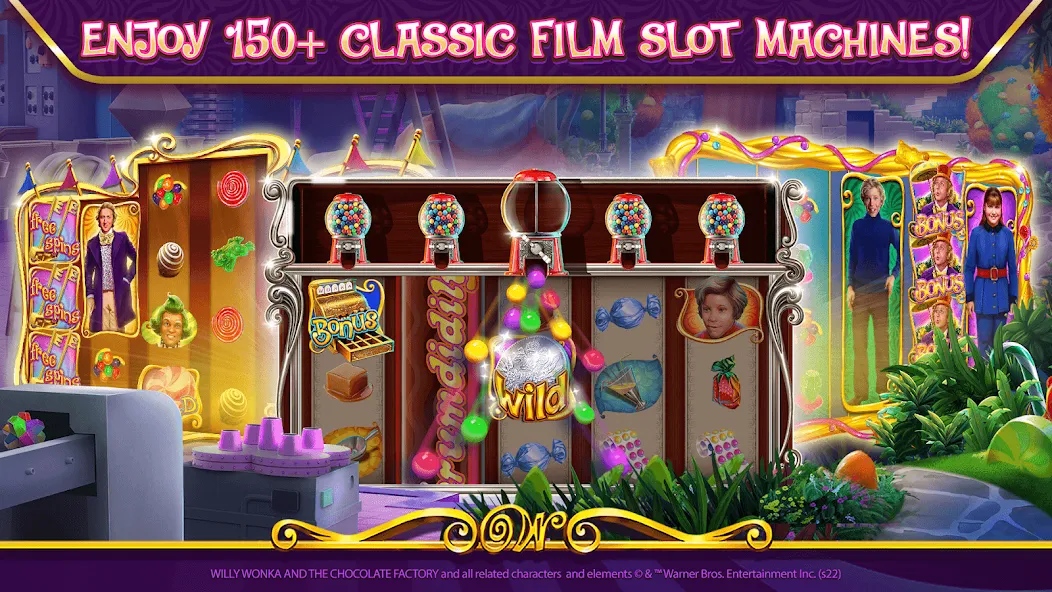 Willy Wonka Vegas Casino Slots — взломанная версия, Безлимитные монеты и бонусы — скриншот 3