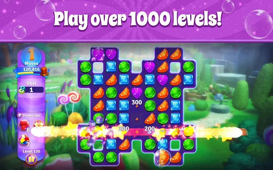 Wonka's World of Candy Match 3 взлом APK — Безлимитные жизни и монеты — скриншот 3 Wonka's World of Candy Match 3 взлом APK — Безлимитные жизни и монеты — скриншот 3