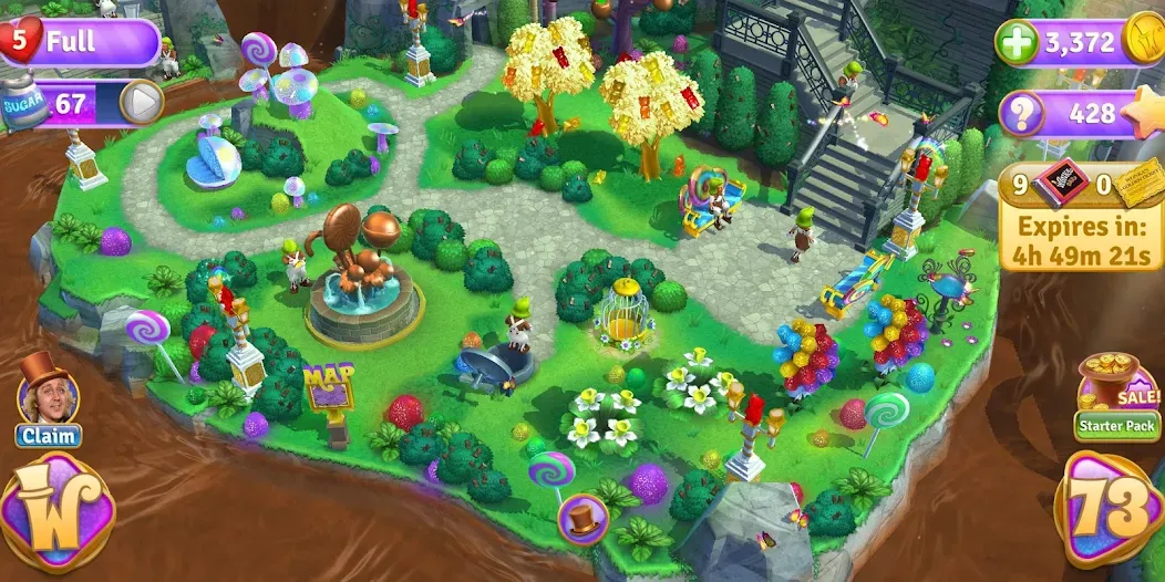 Wonka's World of Candy Match 3 взлом APK — Безлимитные жизни и монеты — скриншот 5 Wonka's World of Candy Match 3 взлом APK — Безлимитные жизни и монеты — скриншот 5