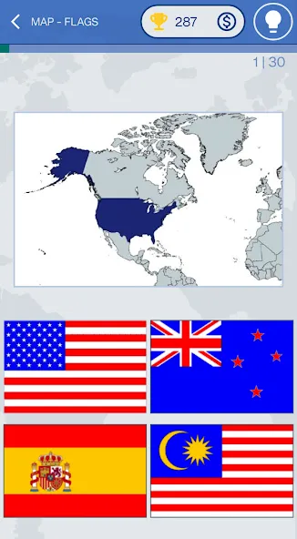 The Flags of the World Quiz мод на Андроид: Открыты все флаги и уровни — скриншот 4 The Flags of the World Quiz мод на Андроид: Открыты все флаги и уровни — скриншот 4