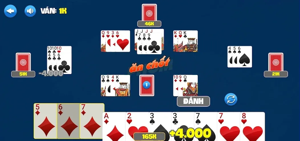 Phỏm MOD APK: Без рекламы и много монет — скриншот 1 Phỏm MOD APK: Без рекламы и много монет — скриншот 1