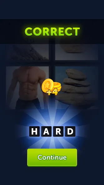 4 Pics 1 Word MOD APK: Безлимитные подсказки и открыты все уровни — скриншот 3