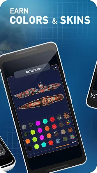 Fleet Battle - Sea Battle взлом APK — Безлимитные деньги и усиленный флот — скриншот 4