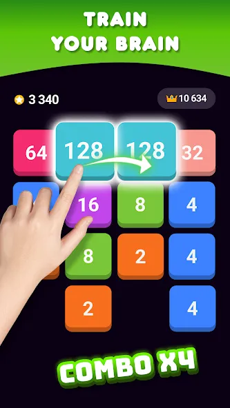 Скачать 2048: Puzzle Game! Merge Block Mod APK — Без рекламы и подсказки доступны — скриншот 5