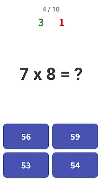 Multiplication Games Math quiz на телефон — скачать мод: Безлимитные подсказки и быстрые ответы — скриншот 3