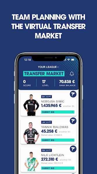 START7 - The handball manager бесплатно на Андроид — мод: Безлимитные деньги и все команды открыты — скриншот 3