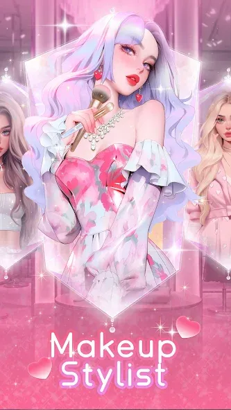 Makeup Stylist: Makeup Game MOD APK: Безлимитные монеты и все образы открыты — скриншот 4