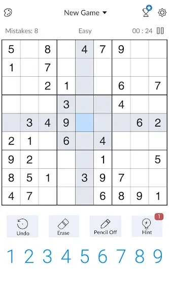 Sudoku - Classic Sudoku Puzzle — скачать мод: Подсказки и все уровни открыты — скриншот 2 Sudoku - Classic Sudoku Puzzle — скачать мод: Подсказки и все уровни открыты — скриншот 2