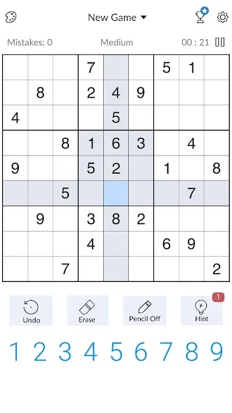 Sudoku - Classic Sudoku Puzzle — скачать мод: Подсказки и все уровни открыты — скриншот 3 Sudoku - Classic Sudoku Puzzle — скачать мод: Подсказки и все уровни открыты — скриншот 3