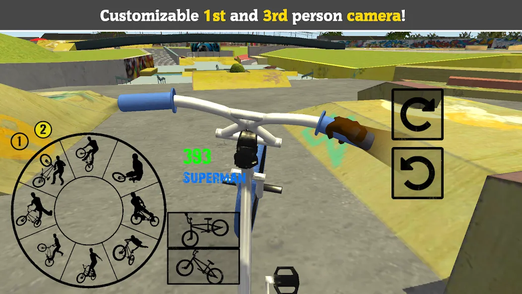 BMX FE3D 2 MOD APK скачать на Андроид — Безлимитные деньги и все трюки открыты — скриншот 2