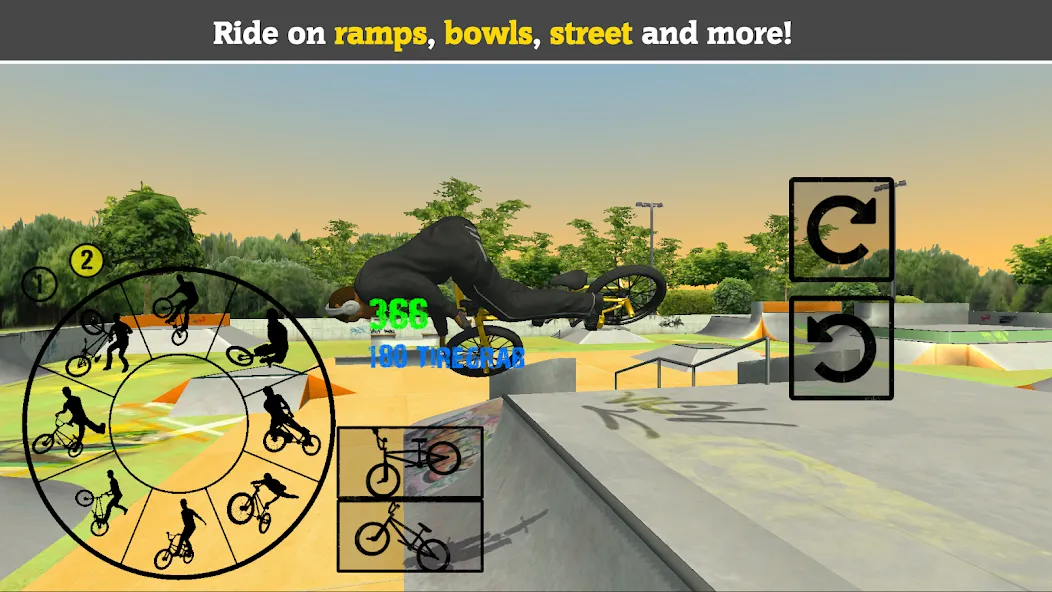 BMX FE3D 2 MOD APK скачать на Андроид — Безлимитные деньги и все трюки открыты — скриншот 4