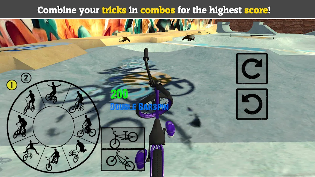 BMX FE3D 2 MOD APK скачать на Андроид — Безлимитные деньги и все трюки открыты — скриншот 5