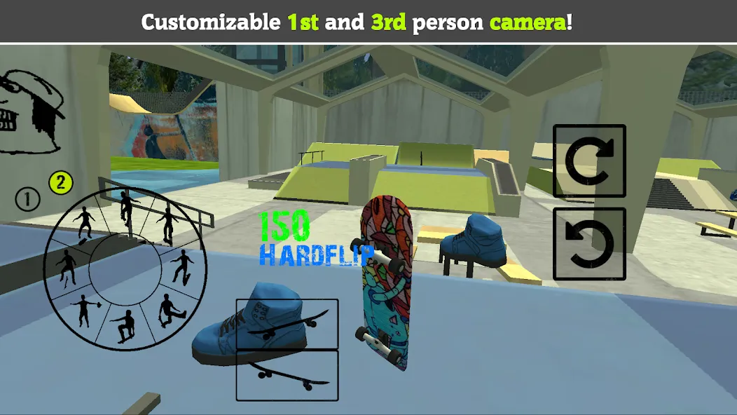 Skateboard FE3D 2 — скачать мод: Безлимитные деньги и все трюки открыты — скриншот 3 Skateboard FE3D 2 — скачать мод: Безлимитные деньги и все трюки открыты — скриншот 3