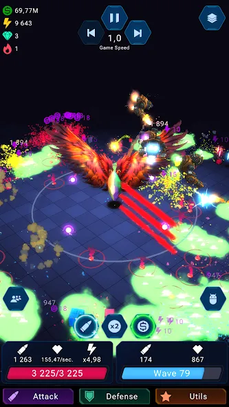 Epic Rush - Idle Tower Defense MOD APK: Безлимитные деньги и энергия — скриншот 3