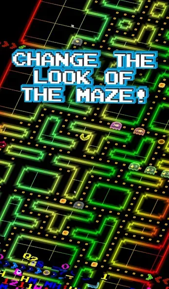 Скачать PAC-MAN 256 - Endless Maze на Андроид с модом — Безлимитные жизни и усилители — скриншот 4