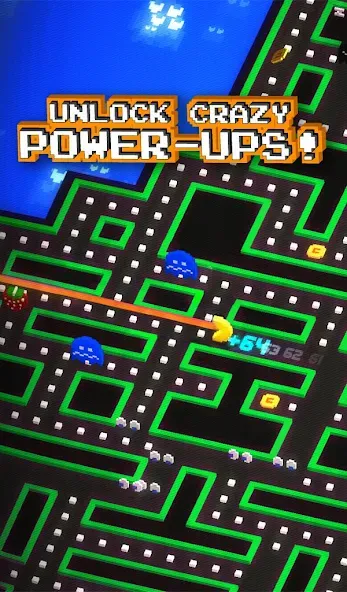 Скачать PAC-MAN 256 - Endless Maze на Андроид с модом — Безлимитные жизни и усилители — скриншот 5