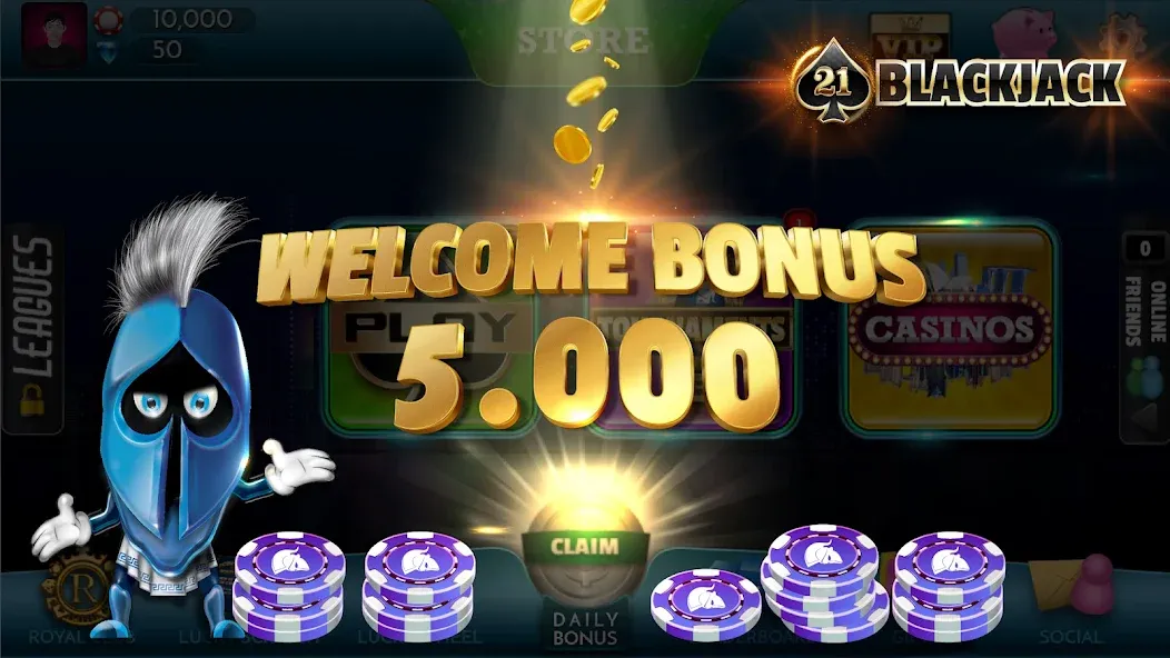 Скачать BlackJack 21 - Online Casino последней версии — Безлимитные фишки и бонусы — скриншот 3 Скачать BlackJack 21 - Online Casino последней версии — Безлимитные фишки и бонусы — скриншот 3