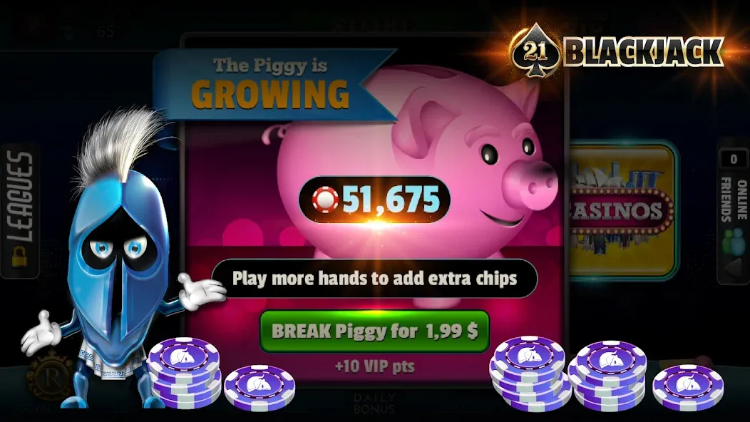 Скачать BlackJack 21 - Online Casino последней версии — Безлимитные фишки и бонусы — скриншот 5 Скачать BlackJack 21 - Online Casino последней версии — Безлимитные фишки и бонусы — скриншот 5