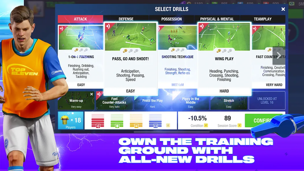 Top Eleven Be a Soccer Manager MOD APK: Безлимитные деньги и ресурсы — скриншот 4 Top Eleven Be a Soccer Manager MOD APK: Безлимитные деньги и ресурсы — скриншот 4