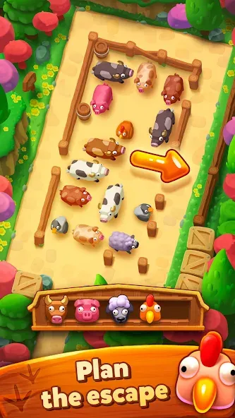 Скачать взлом Farm Jam: Animal Parking Game — Безлимитные монеты и все уровни — скриншот 4 Скачать взлом Farm Jam: Animal Parking Game — Безлимитные монеты и все уровни — скриншот 4
